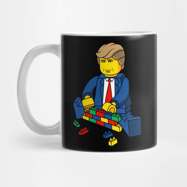 Trump Build A Wall Toy Brick by mashuptees